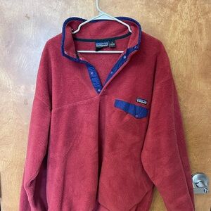 Mens 90s Patagonia Red Fleece Pullover